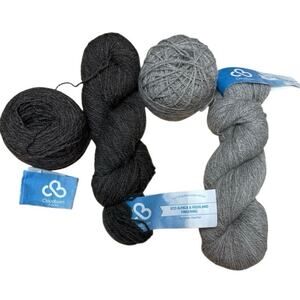 Cloudborn Wool Yarn Alpaca & Highland W Espresso Heather & Smoke Heather
